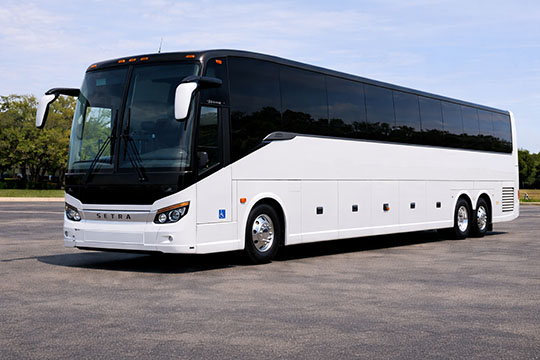 56-passenger charter bus available for charter in Gainesville, VA